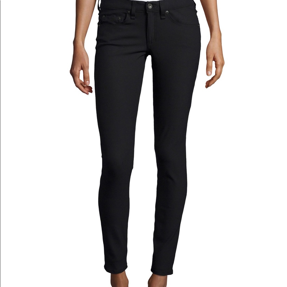 Rag & Bone Skinny Mid-rise Jean Black Size 26